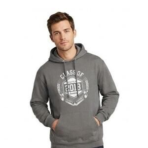 Fruit of the Loom Hoodie M Gray Class of 2018 Senior Graphic Sofspun Sweatshirt